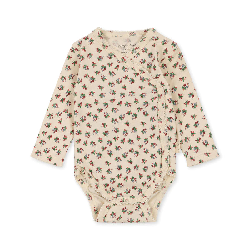Konges Sløjd - Newborn Long Sleeved Body - Fleur Tricolore