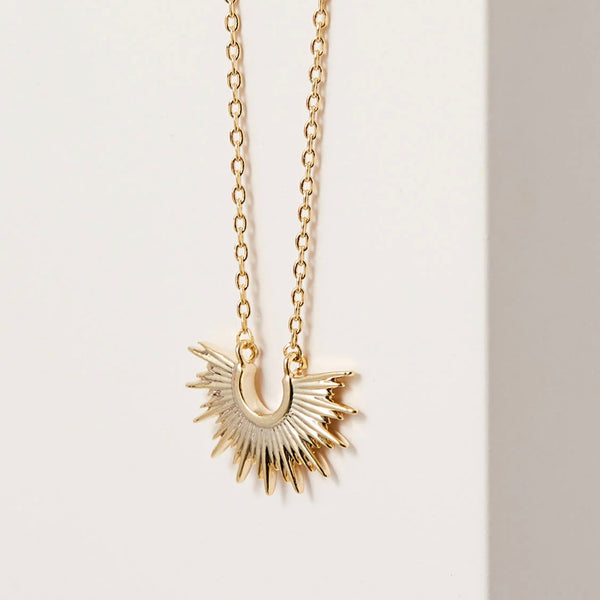 Half Sunburst Necklace - Gold