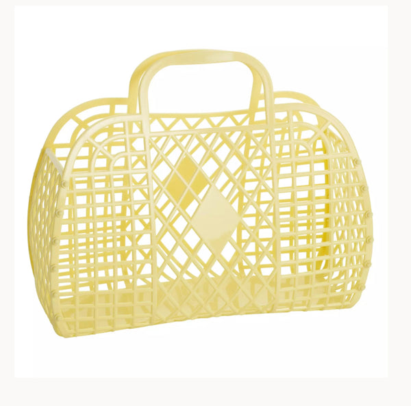 Sun Jellies - Retro Basket - Yellow - Large