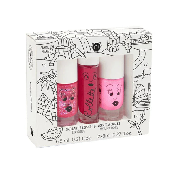 Nail Polish & Lip Gloss Trio - Amazing Trip World Tour