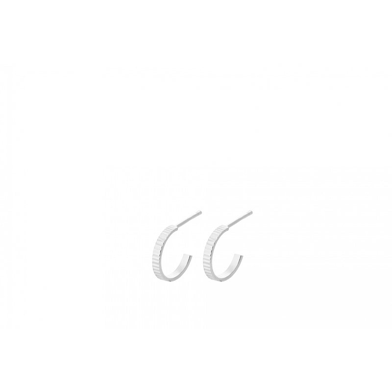 Sea Reflection Mini Hoops - Silver