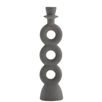 Stoneware Candle Holder - Anthracite
