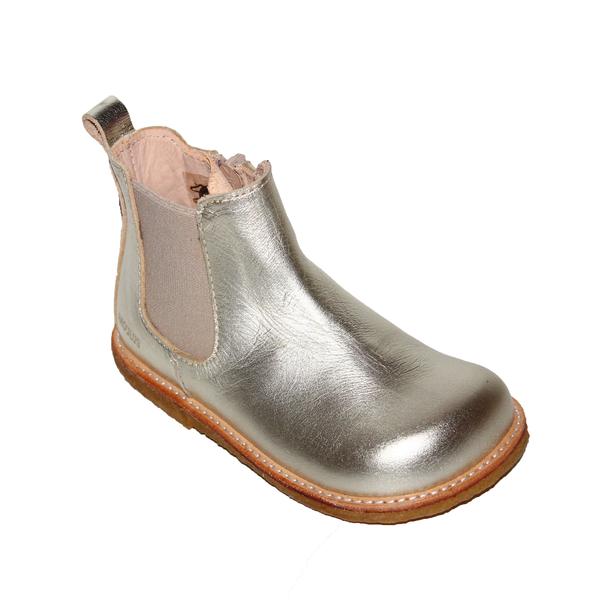 Angulus - Basic Ankle Boot with Elastic - Gold/Beige