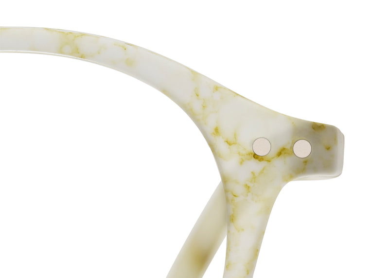 #D Reading Glasses - Oily White