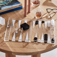 Lucite Backgammon Set - Large