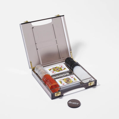Lucite Poker Set