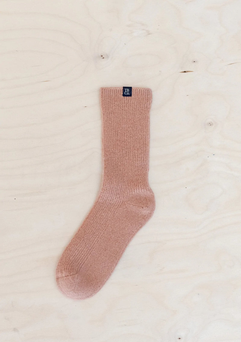 Cashmere & Merino Socks in Blush - Small