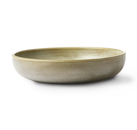 Rustic Deep Plate - Green/Grey