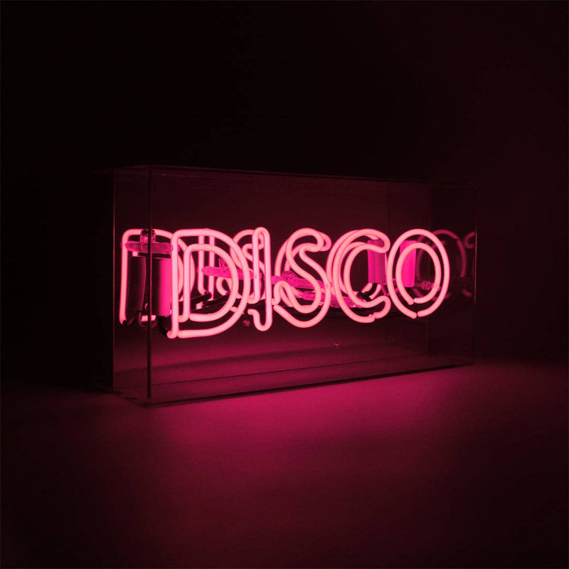 ‘Disco’ Glass Neon Sign - Pink