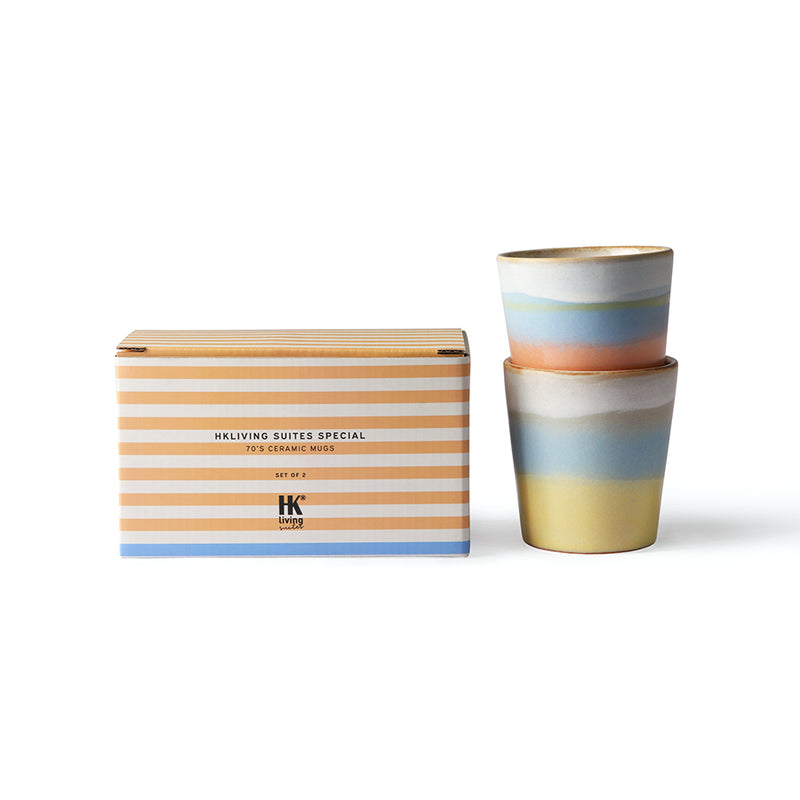70s Ceramics: Mugs Horizon set of 2