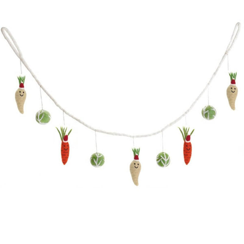 Carrot, Parsnip & Sprout Christmas Garland