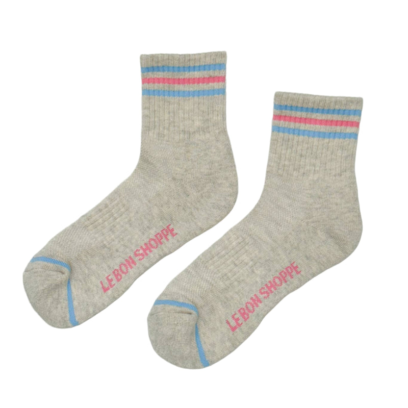 Girlfriend Socks - Bright Grey
