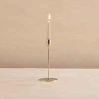Flute brass candlestick, Polished: Medium