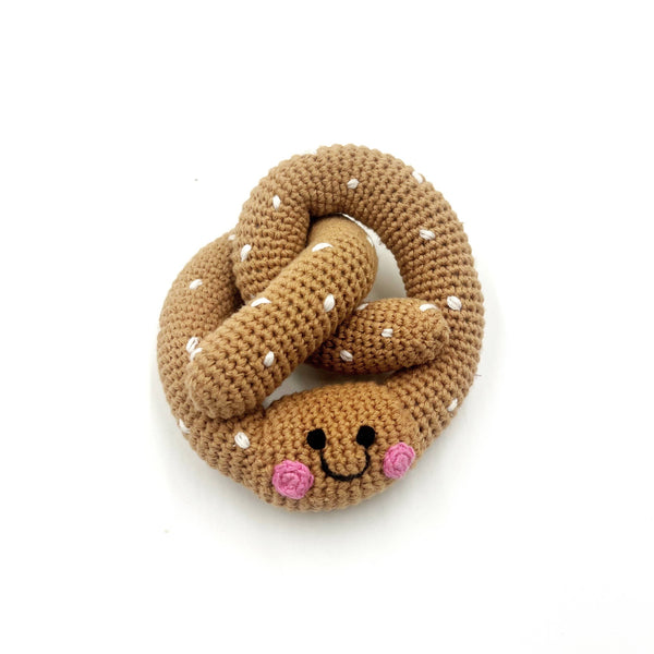 Pebblechild - Baby Toy Friendly pretzel rattle