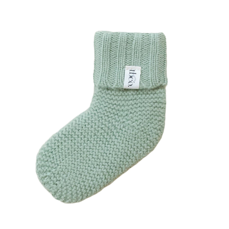 Merino Wool Baby Socks in Pistachio