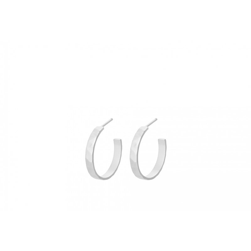 Pine Hoops Silver - Size 20mm