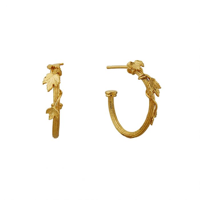 Overgrown Column Medium Hoop Earrings