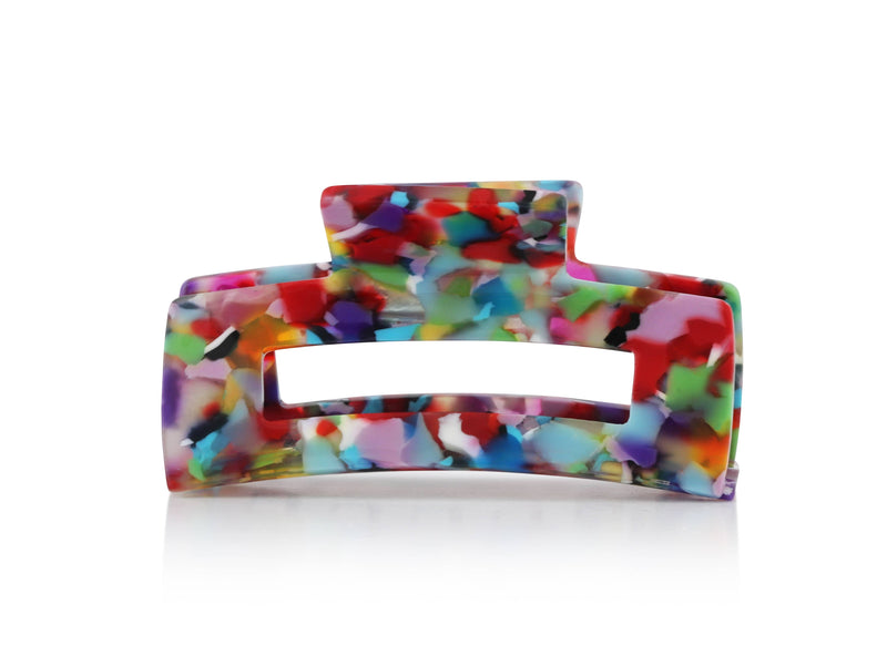 Big Metal London - Sophia Bulldog Hairclip: Red/Orange/Lilac