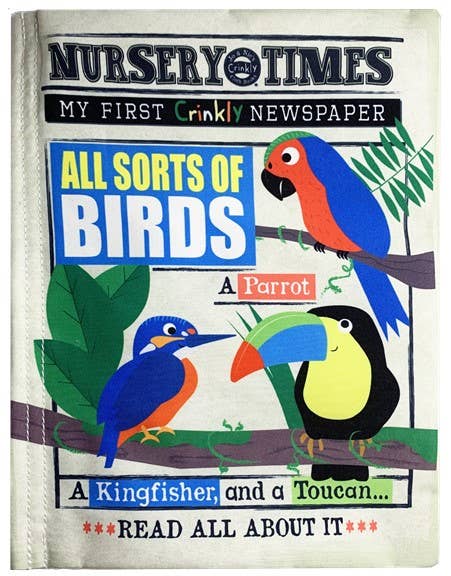 Crinkly Cloth Newspaper - All Sorts of Birds