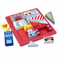 Orange Tree Toys - Block Puzzle Tray - Emergency