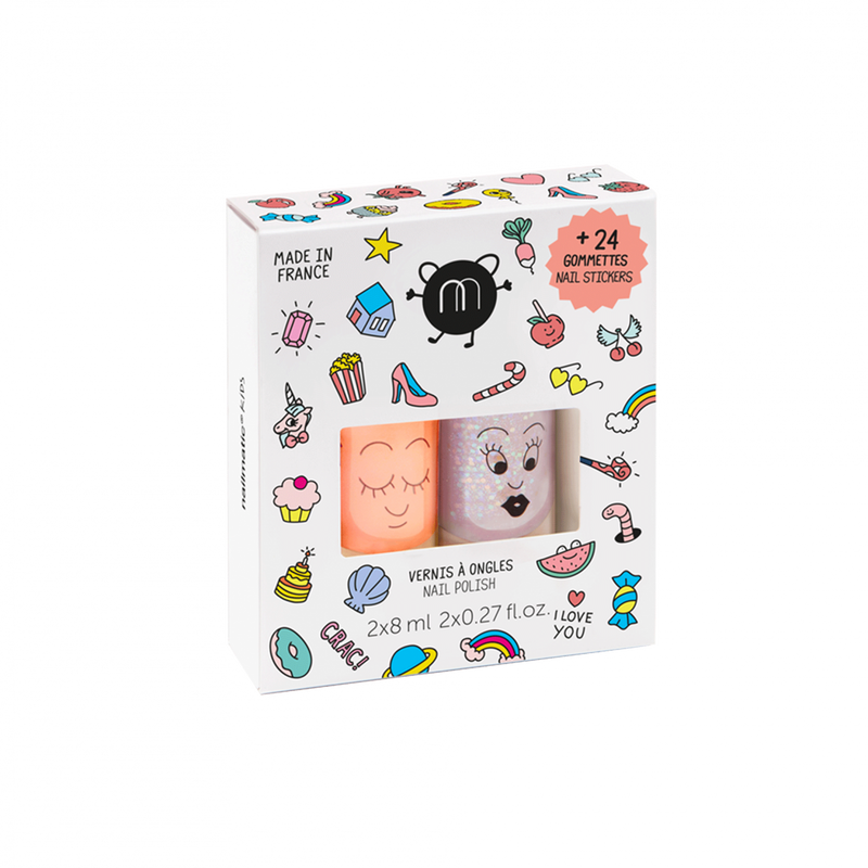 Nail Polish Duo with Stickers