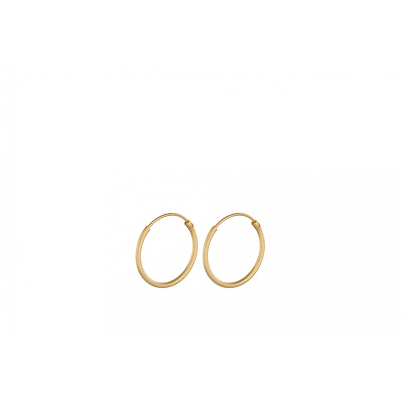 Micro Plain Hoops - Gold Plated