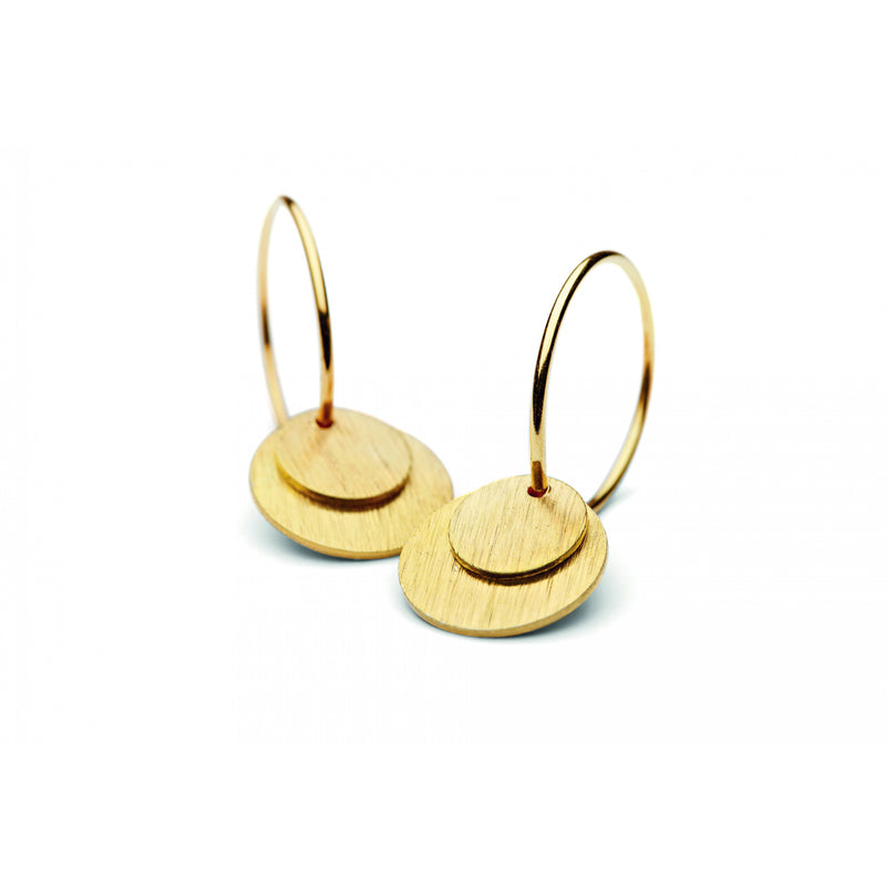 Small Coin Earrings - Gold Plated
