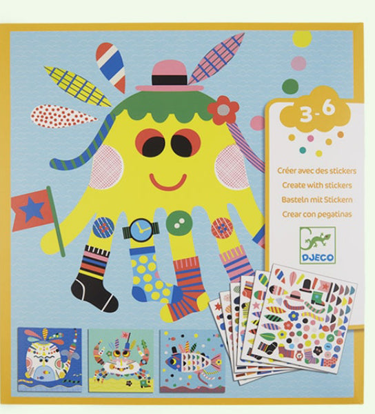 Djeco - Create with Stickers - Sea Creatures