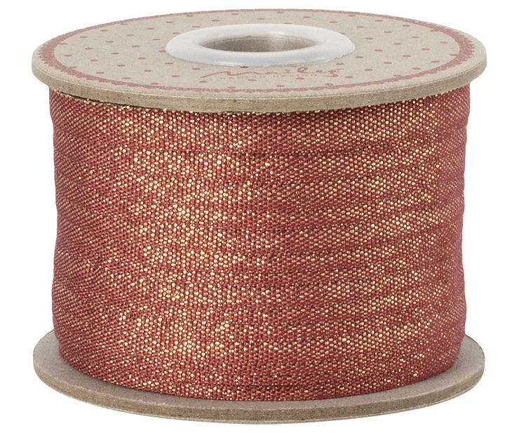 Ribbon, 25m - Red/Gold