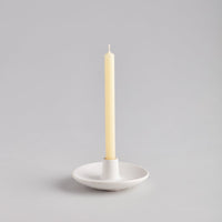 Plate Candle Holder Matt White