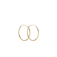 Plain Hoops - 30mm - Gold Plated