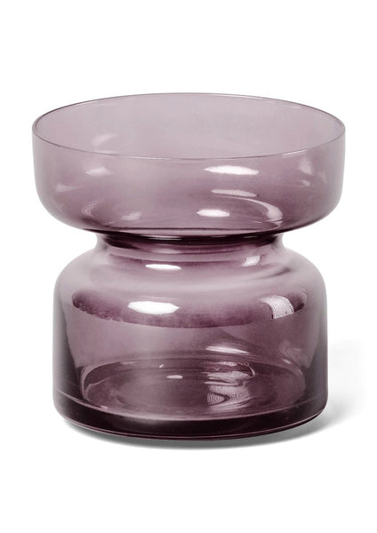Aery - Glass Tea Light Holder in Amethyst