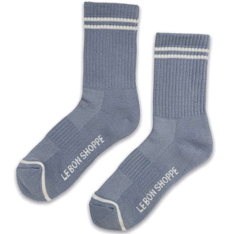 Boyfriend Socks - Blue/Grey
