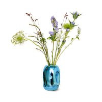 HK Objects: Blue chrome glass vase