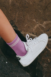 Boyfriend Socks - Grape