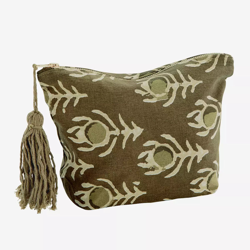 Madam Stoltz - Printed Washbag w Tassle