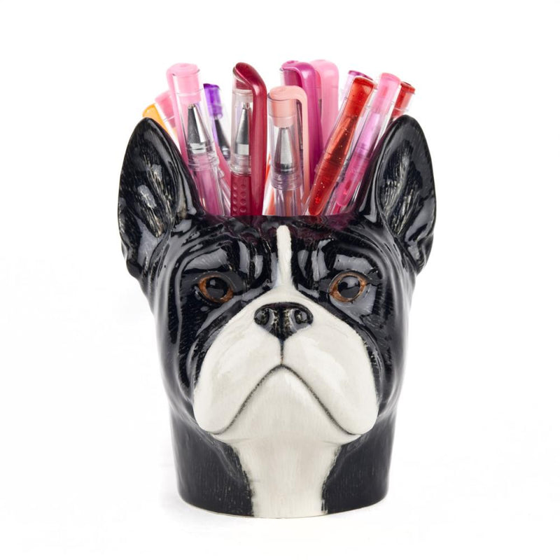 French Bulldog Black and White Pencil Pot