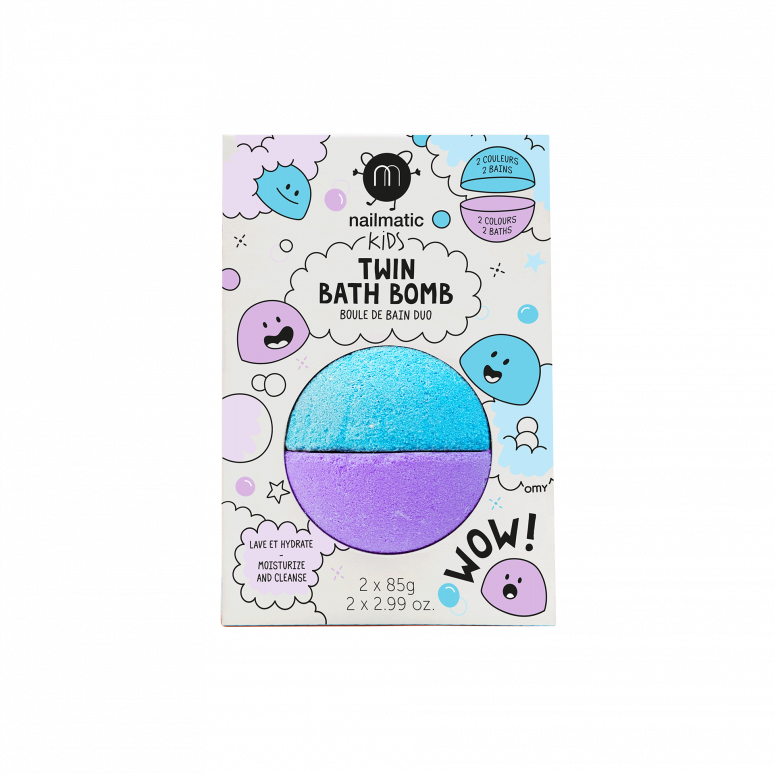 Twin Bath Bomb - Blue & Violet