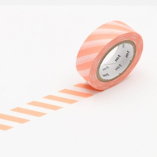 MT Washi Tape - Stripe Salmon Pink