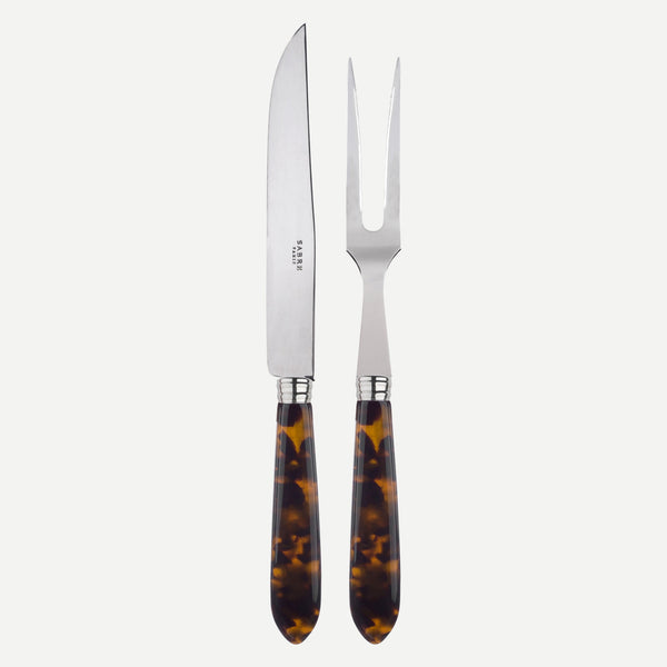 Carving Set - Faux Tortoise