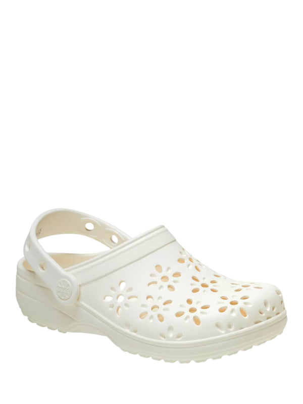 Kids Classic Floral Clogs - Chalk