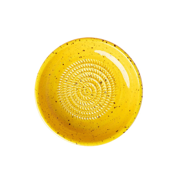 Large Pottery Grater Plate & Spoon - Cinnamon
