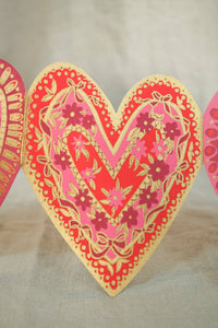 Hearts Concertina Garland