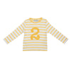 Bob & Blossom - Buttercup & White Breton Striped Number T Shirt