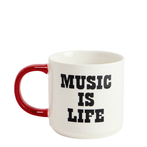 Peanuts Music is Life Mug (Red Edition) - Gently Elephant