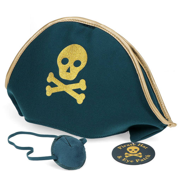 Pirate hat and eye patch set