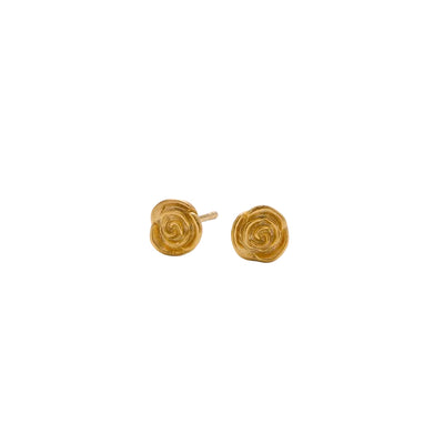 Small Rose Earsticks - Gold Plated