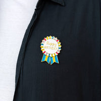 Birthday Brights Enamel "Happy Birthday" Badge