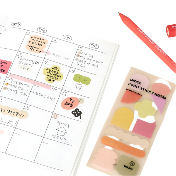 Iconic Index Point Sticky Notes - Warm