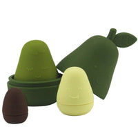 Silicone Matryoshka Avocado Stacking Toy